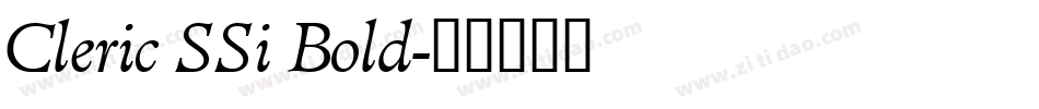 Cleric SSi Bold字体转换